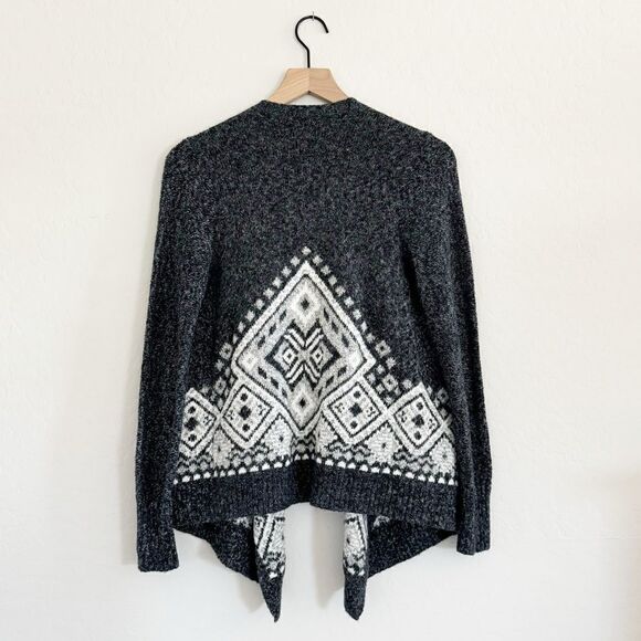 Hollister Open Front Aztec Cardigan Sweater Nordic Sz S - Picture 3 of 9